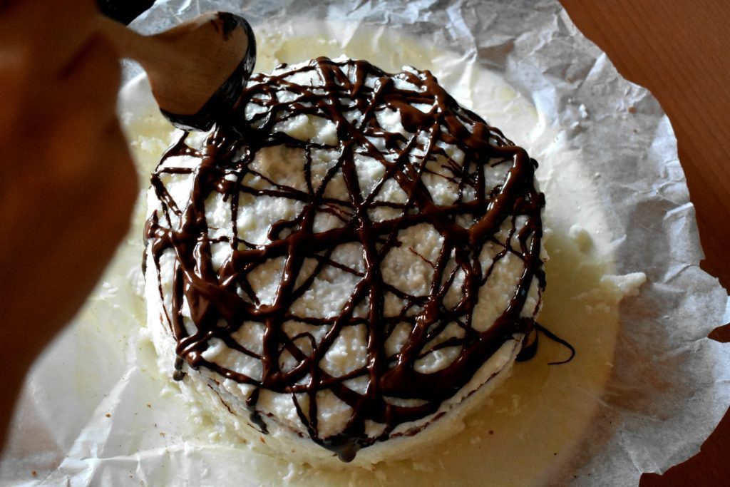 Chocolate-coconut-cake-process